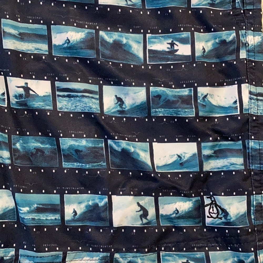 Original Penguin Swim Trunks Size 32 Waist - Picture 2 of 3
